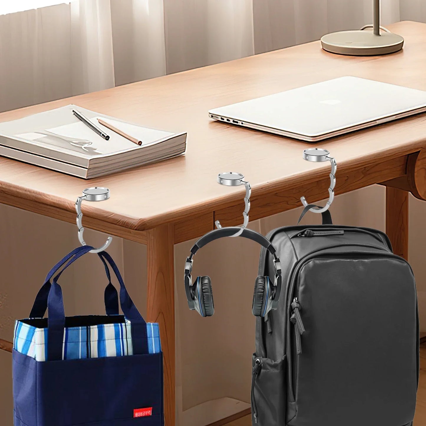 Sleek Foldable Bag Hook – Portable Bag Hanger for Tables